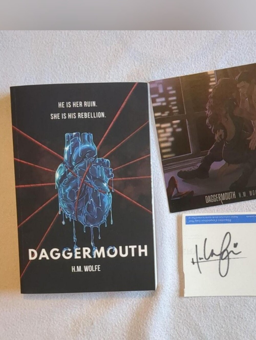 Signed Bookplate & Art Print Daggermouth H. M. Wolfe Paperback Indie Oop